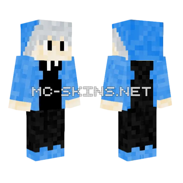 Husky Minecraft skin, front and back