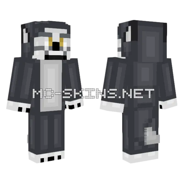 Hutch The Wolf Minecraft skin, front and back