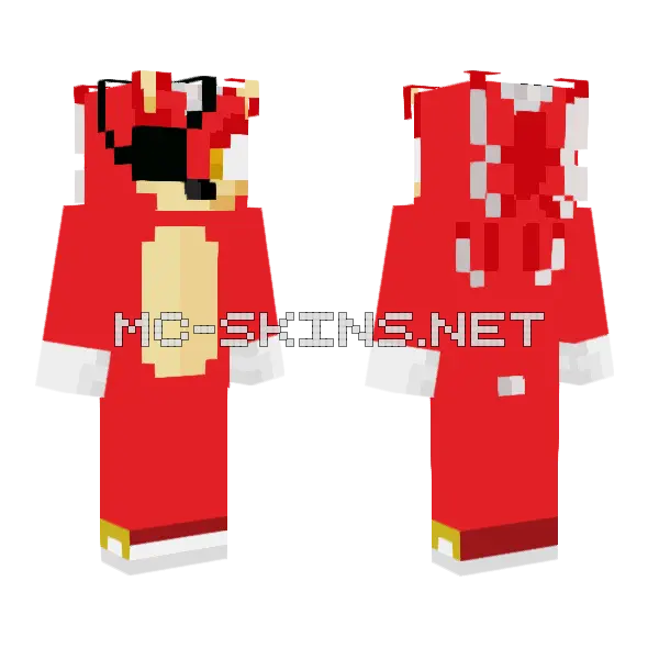 Hyper The Hedgehog V2 Minecraft skin, front and back