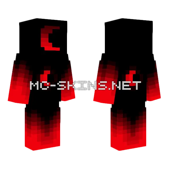 I Beat Death Moon Minecraft skin, front and back