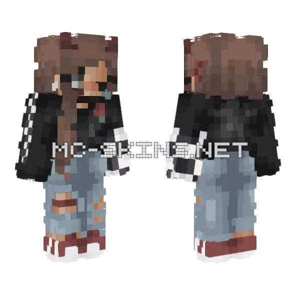 I Feel Broken Minecraft skin, front and back
