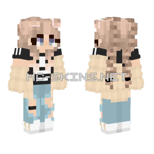 I Fell For A Fool Minecraft skin, front and back