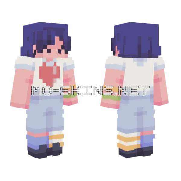 I Heart My Followers Hoodie Minecraft skin, front and back
