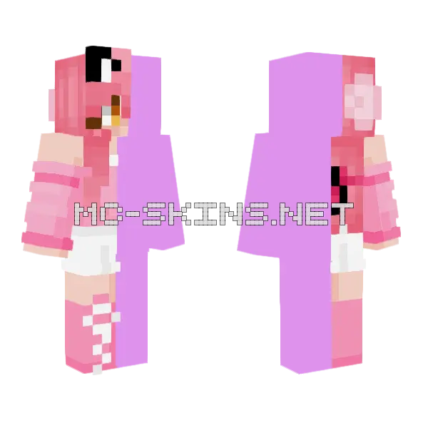 i m collabing with my cousin d Minecraft skin, front and back