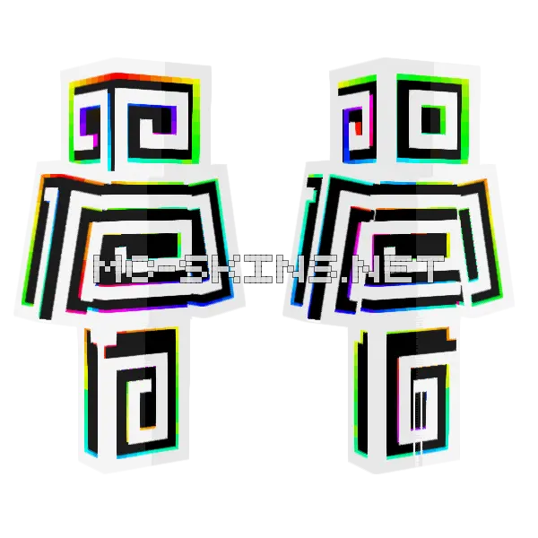 i m so crazy Minecraft skin, front and back