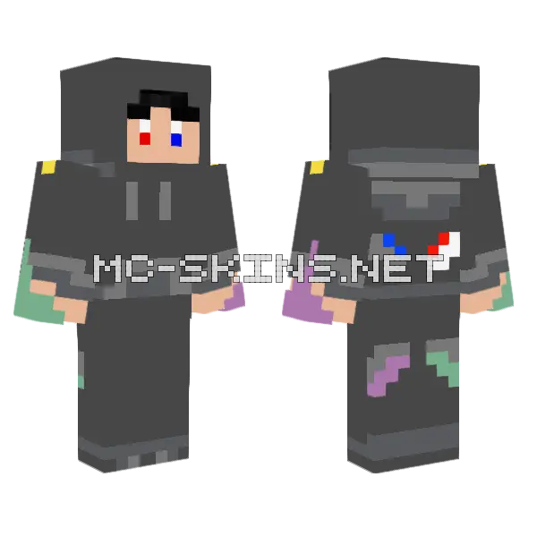 I Made This Blue Minecraft skin, front and back