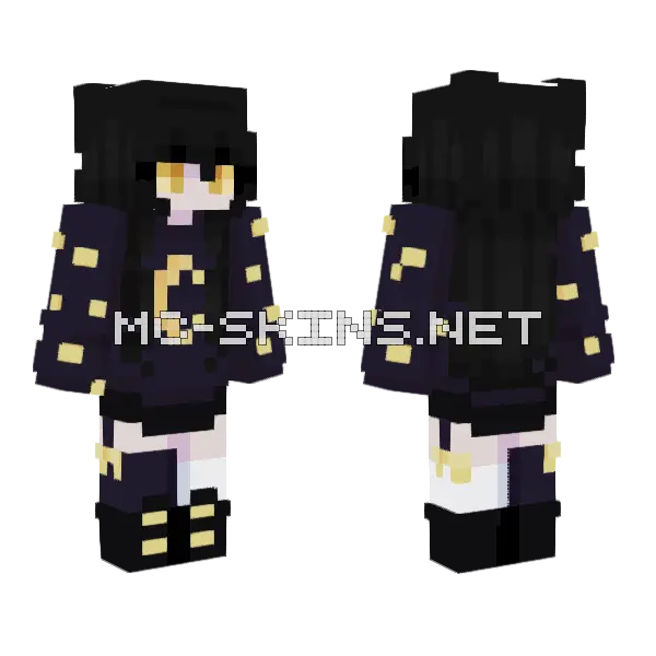I Watch The Moon Minecraft skin, front and back