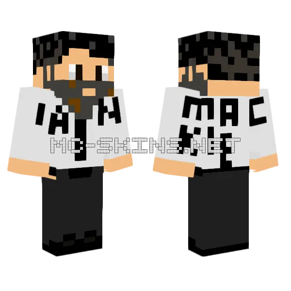 Ian Mackie Skin Minecraft skin, front and back