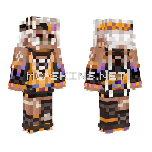 Iansan Genshin Minecraft skin, front and back