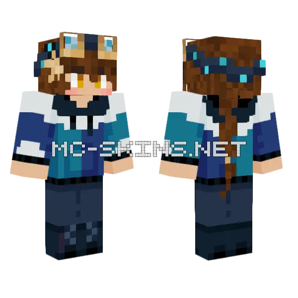 Icarus Traveling Magpie Minecraft skin, front and back