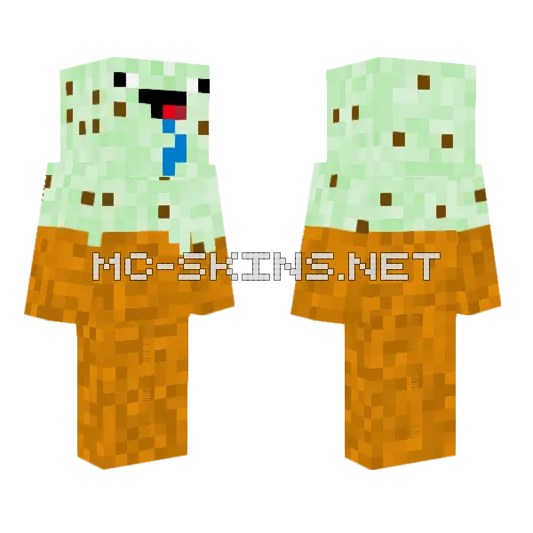 Ice Cream 2 Minecraft skin, front and back