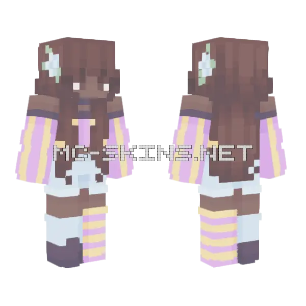 Ice Cream Minecraft skin, front and back