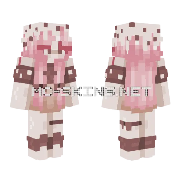 Ice Cream Girl Minecraft skin, front and back