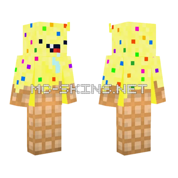Ice Cream Skin Minecraft skin, front and back