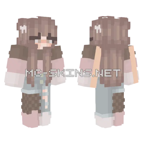 Ice Cream Stripes Minecraft skin, front and back