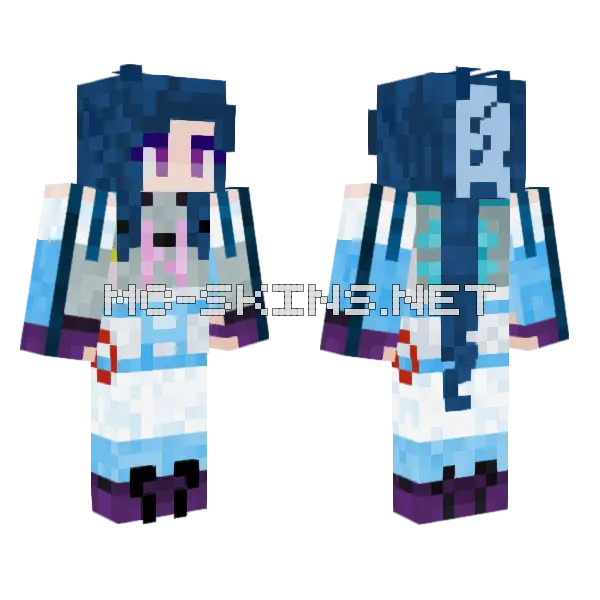 Ice Dew Minecraft skin, front and back