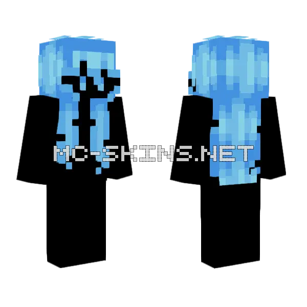 Ice Hair Base Minecraft skin, front and back