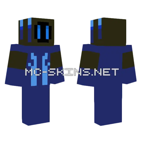 Ice King Fortnite Minecraft skin, front and back