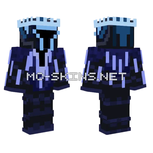 Ice Lord Minecraft skin, front and back