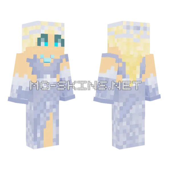 Ice Queen Minecraft skin, front and back