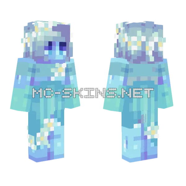 Ice Queen Minecraft skin, front and back