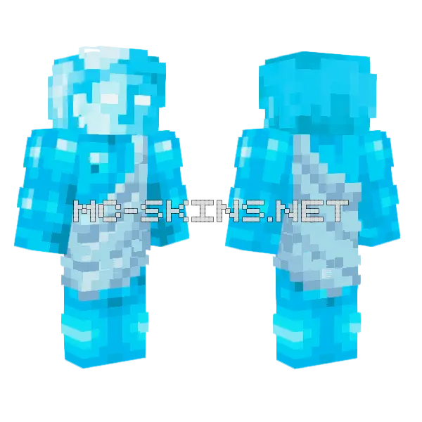 Ice V3 Minecraft skin, front and back