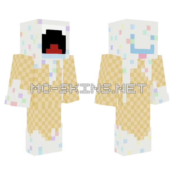 Icescream Minecraft skin, front and back