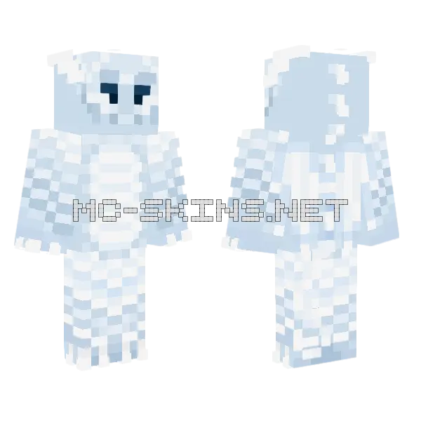 Icewing Dragon Skin Minecraft skin, front and back