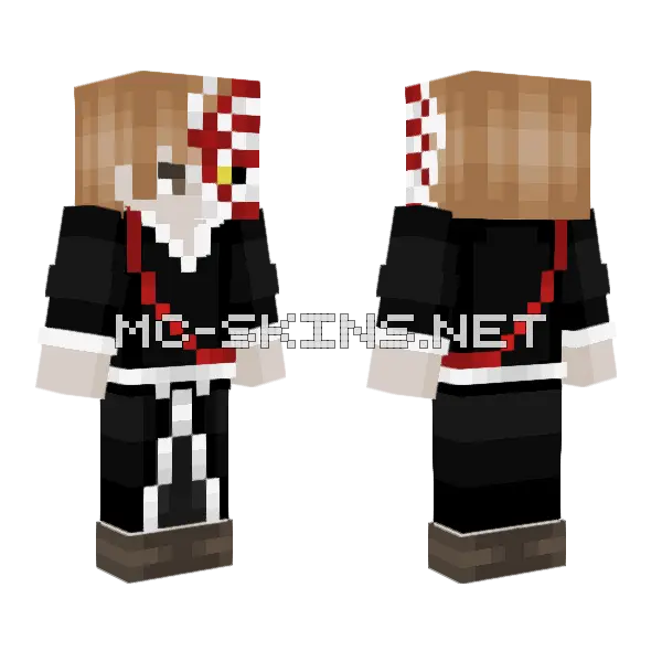 Ichigo Kurosaki Minecraft skin, front and back