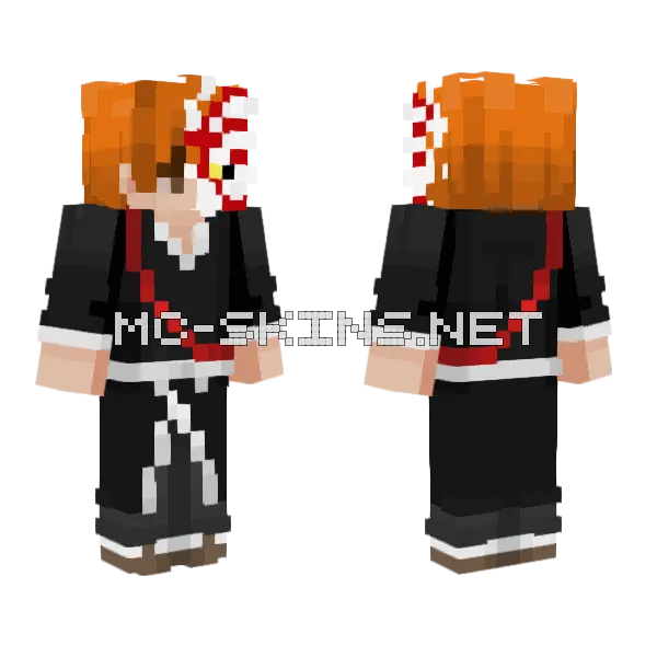 Ichigo Kurosaki Skin Minecraft skin, front and back