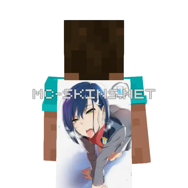 Ichigo School Uniform Minecraft cape worn on a player