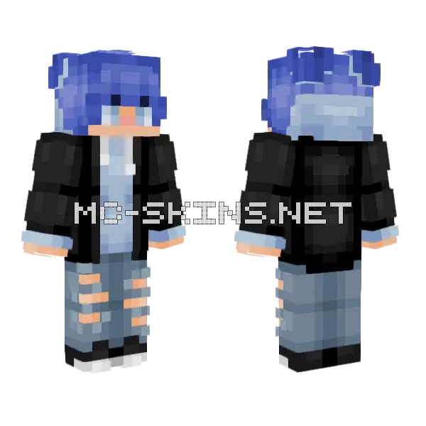 Icicle Spear Boy Version Fix Minecraft skin, front and back