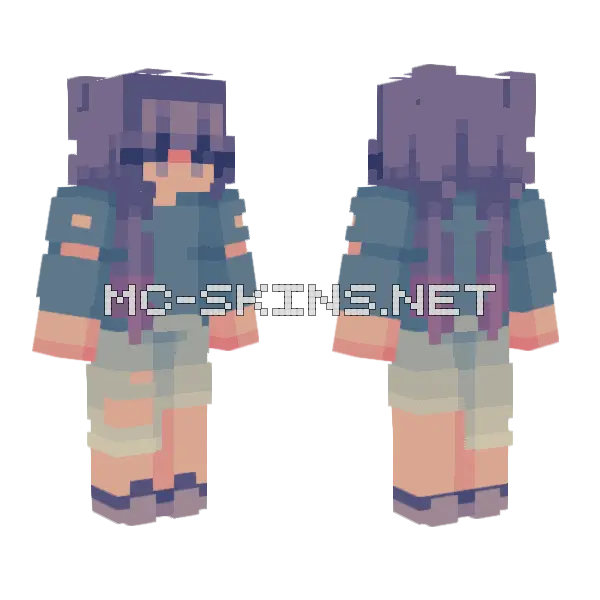 Icicles Minecraft skin, front and back