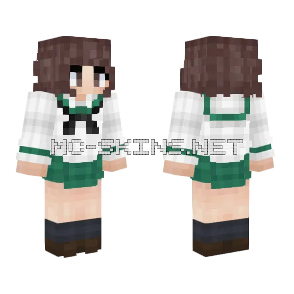 Idawd School Uniform Minecraft skin, front and back