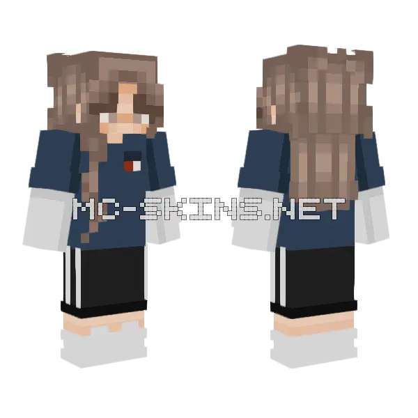 Idkkk Girl Minecraft skin, front and back