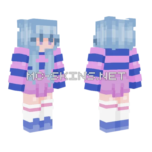 If I Could Undo The Past Minecraft skin, front and back
