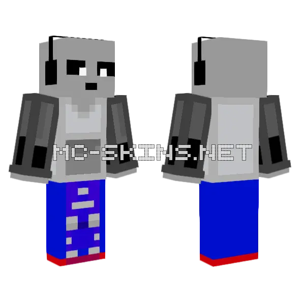 Igmu Blue Suit Minecraft skin, front and back