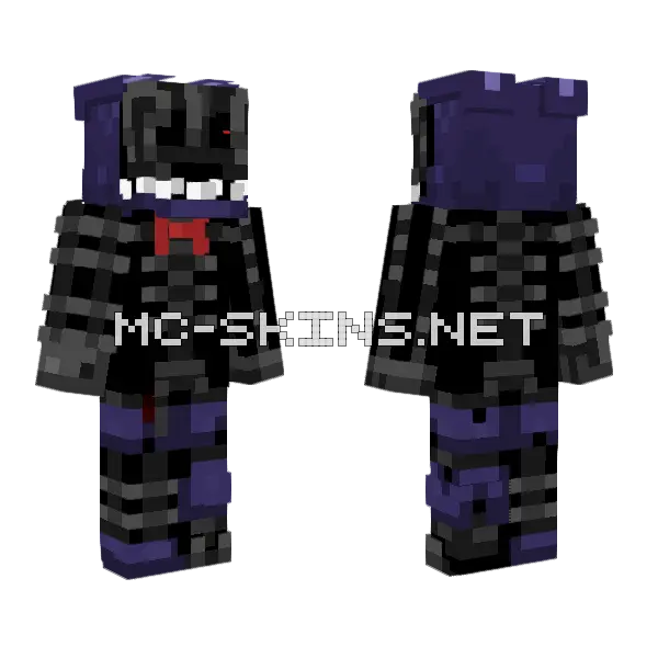 Ignited Bonnie Minecraft skin, front and back