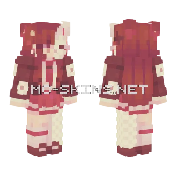 Ii Ko To Youko Minecraft skin, front and back