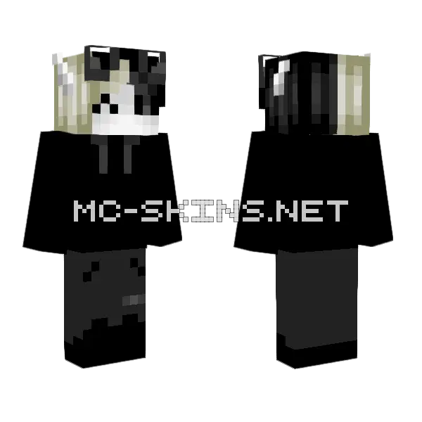Iidax Minecraft skin, front and back