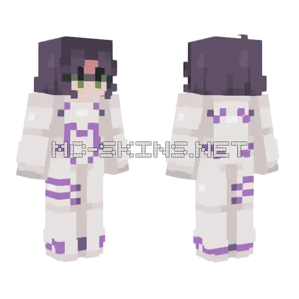 Ikuno Minecraft skin, front and back