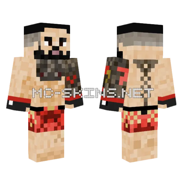 Ilia El Matador Topuria Minecraft skin, front and back