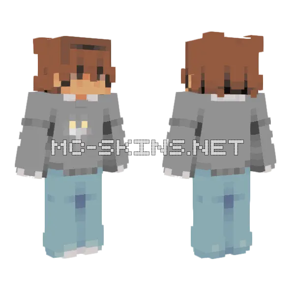 Illuminated Love Boy Minecraft skin, front and back