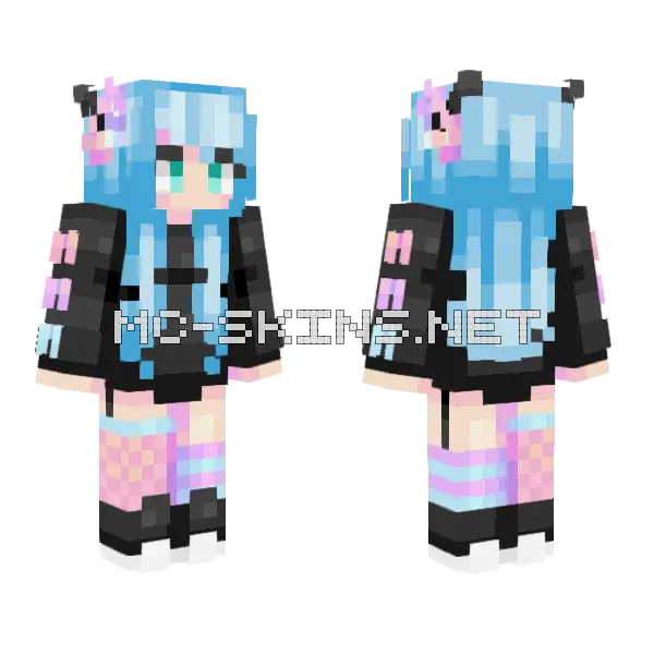 Ilomilo Hair Edit Minecraft skin, front and back