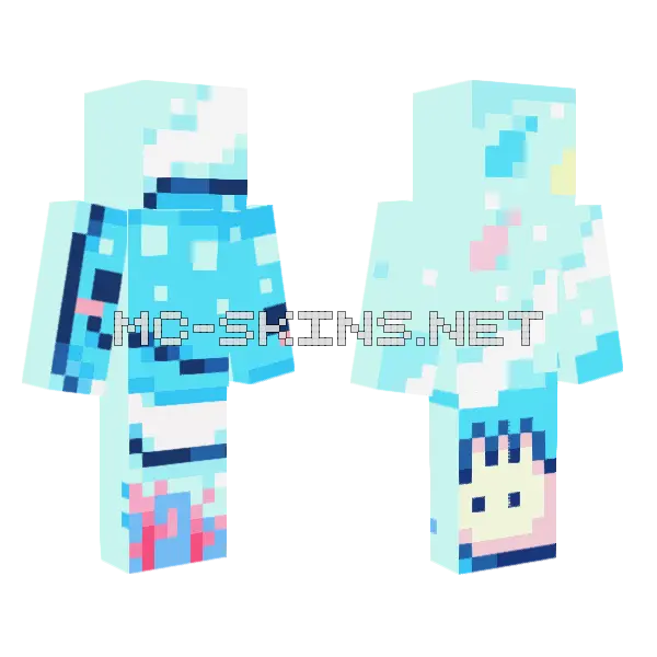 Im Bored D Minecraft skin, front and back