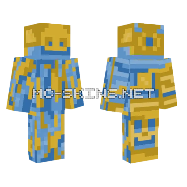 Im Da Splat Man Minecraft skin, front and back