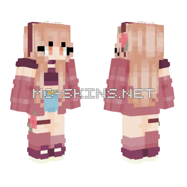 I'm Feelin' Rosey RCE Minecraft skin, front and back