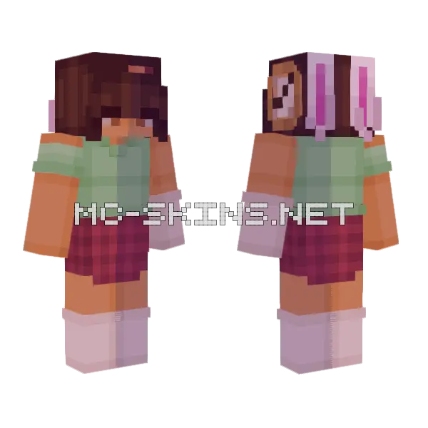 I'm Late Late Late Minecraft skin, front and back