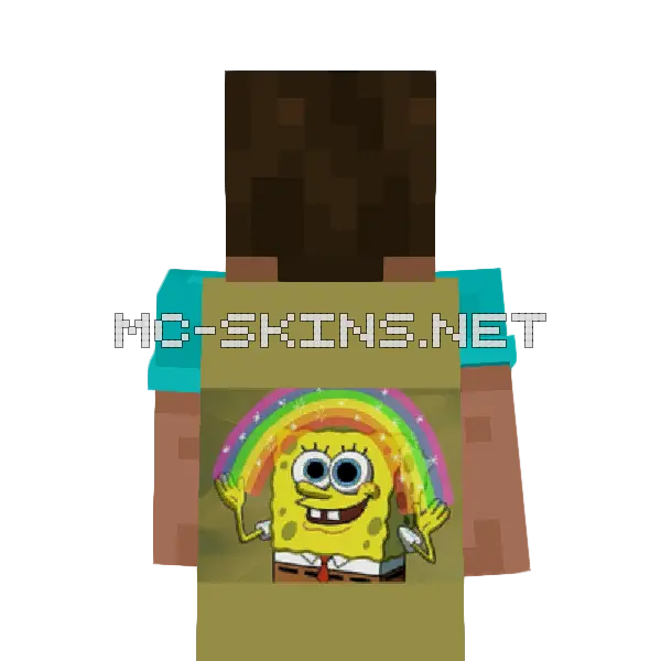 Imagination Spongebob cape, outside and lining