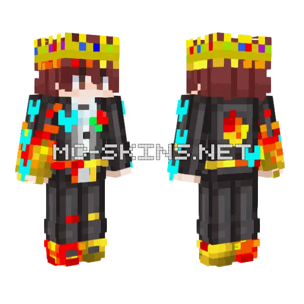 Immortal Demon Slushly Minecraft skin, front and back